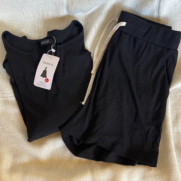 ZESICA Women's Loungewear 2-piece Lounge Set - Picture 3 of 3